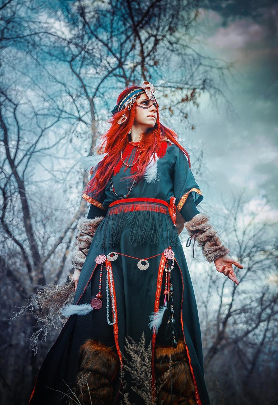 Girls in Slavic costumes underwear in Cantho