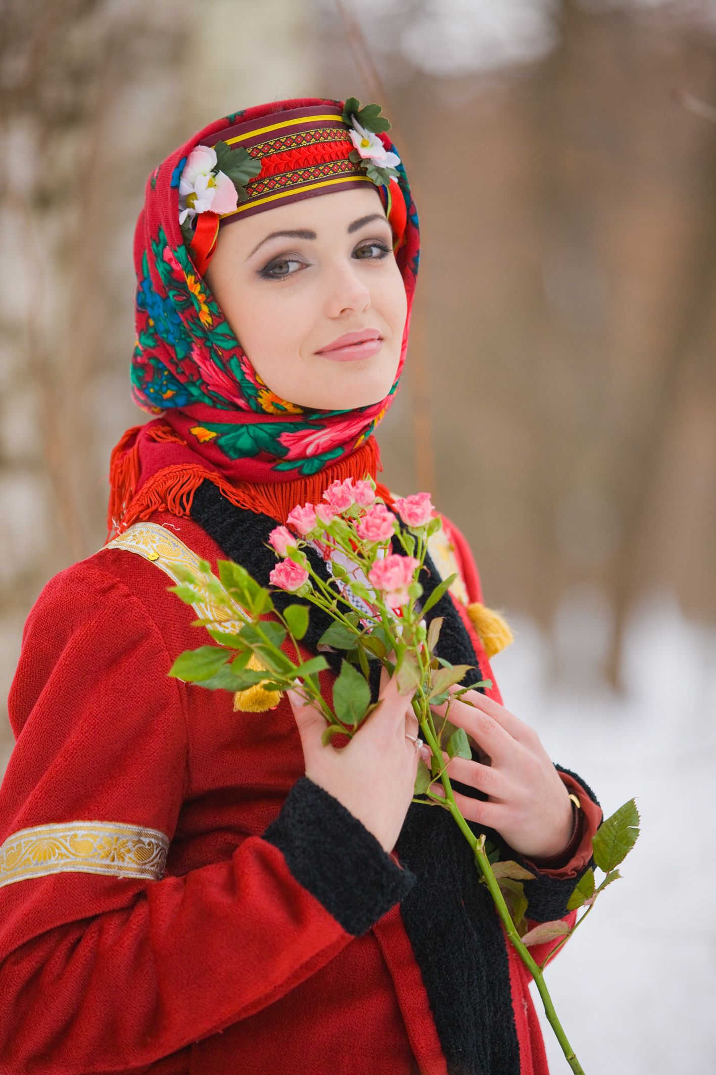 Sexy girl Girls in Slavic costumes in Cantho